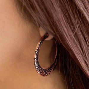 Earrings, Copper, Hoops